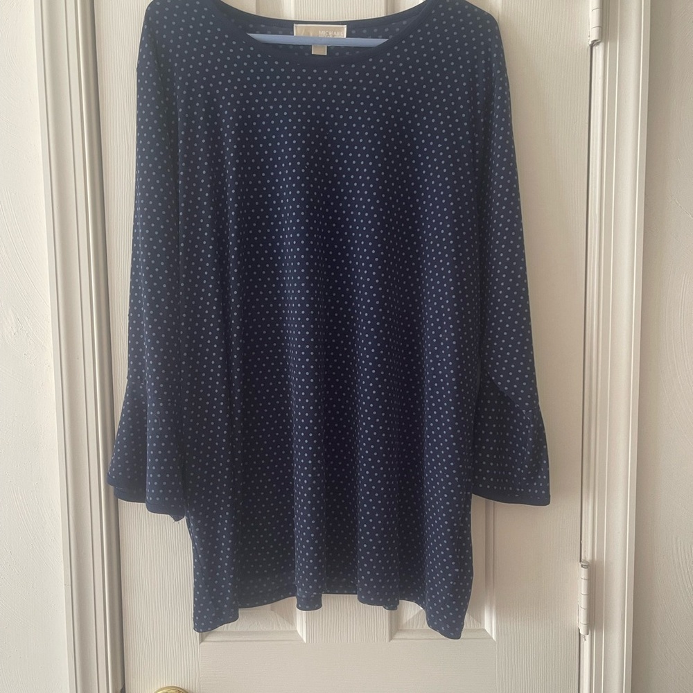 Michael Kor Navy Polka Dot Women's Top